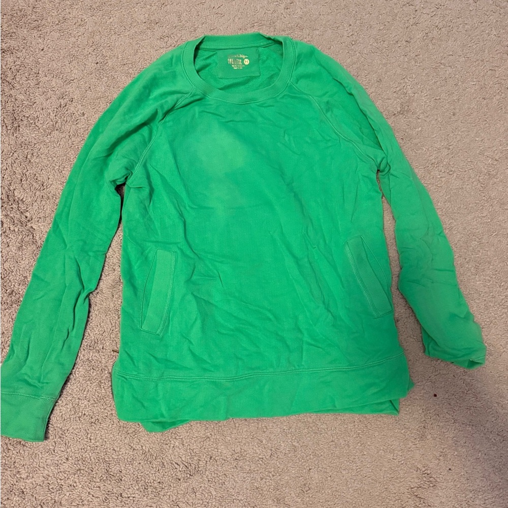 Lilly Pulitzer luxletic Green Sweatshirt with pockets and zipper detail